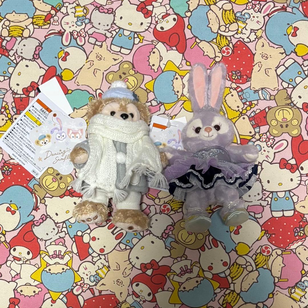 ダッフィー&フレンズ ✩ ダンシングスノーフレークス ぬいバ セット