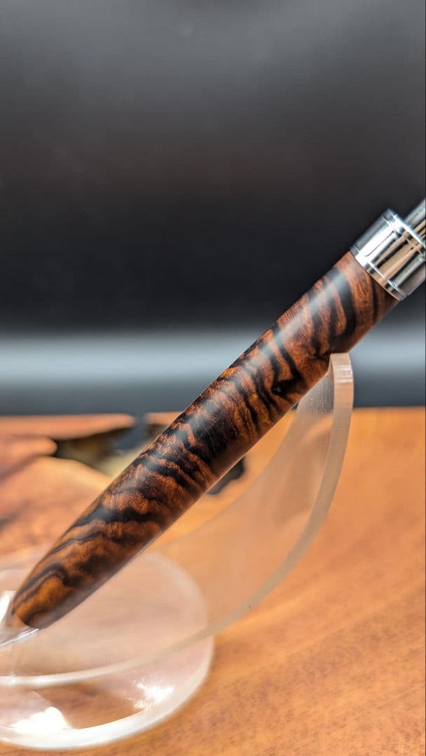 583極上　デザートアイアンウッド　瘤杢　木軸シャーペン　ボールペン