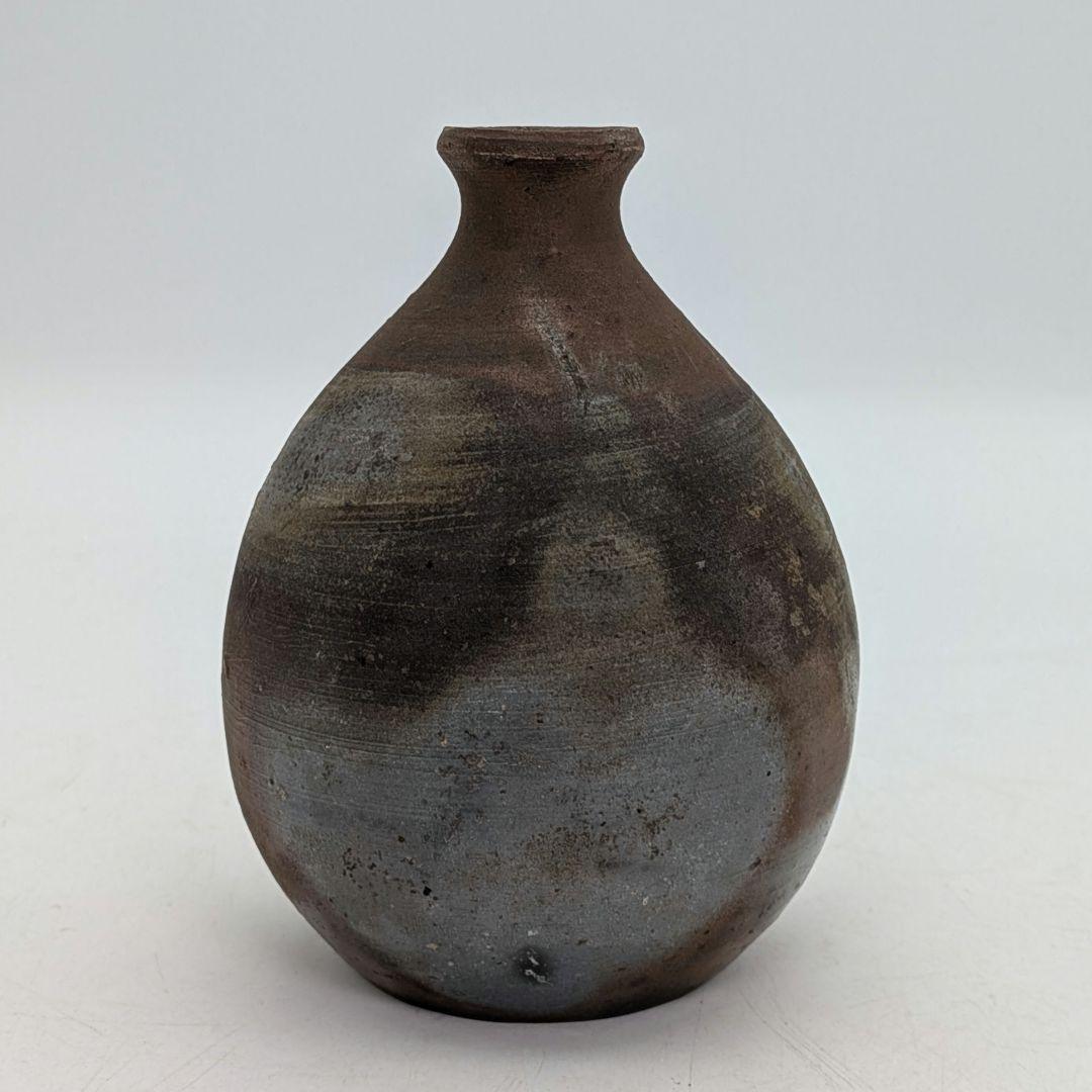 岡山県重要無形文化財 四代松田華山 備前焼 徳利 共箱共布栞 とっくり 酒器