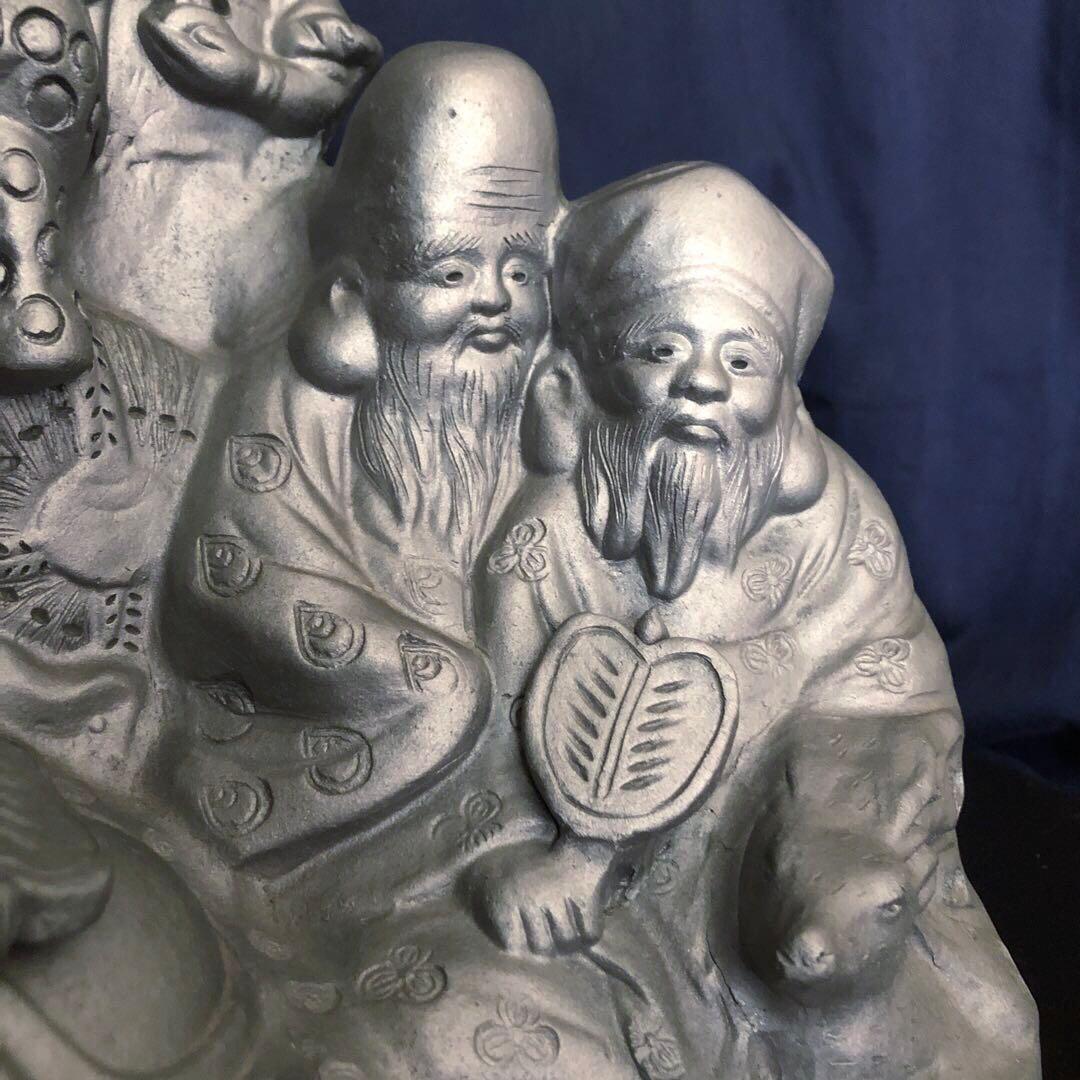 【特注品・三州瓦】第二代鬼金 鬼師 神谷直之 作　いぶし銀 七福神【一点もの】