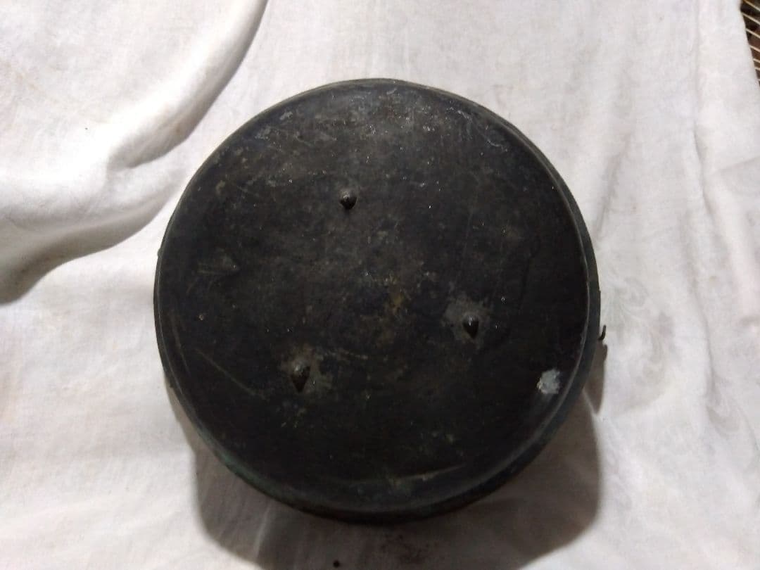 ♪古い真鍮製の鍋　32㌢