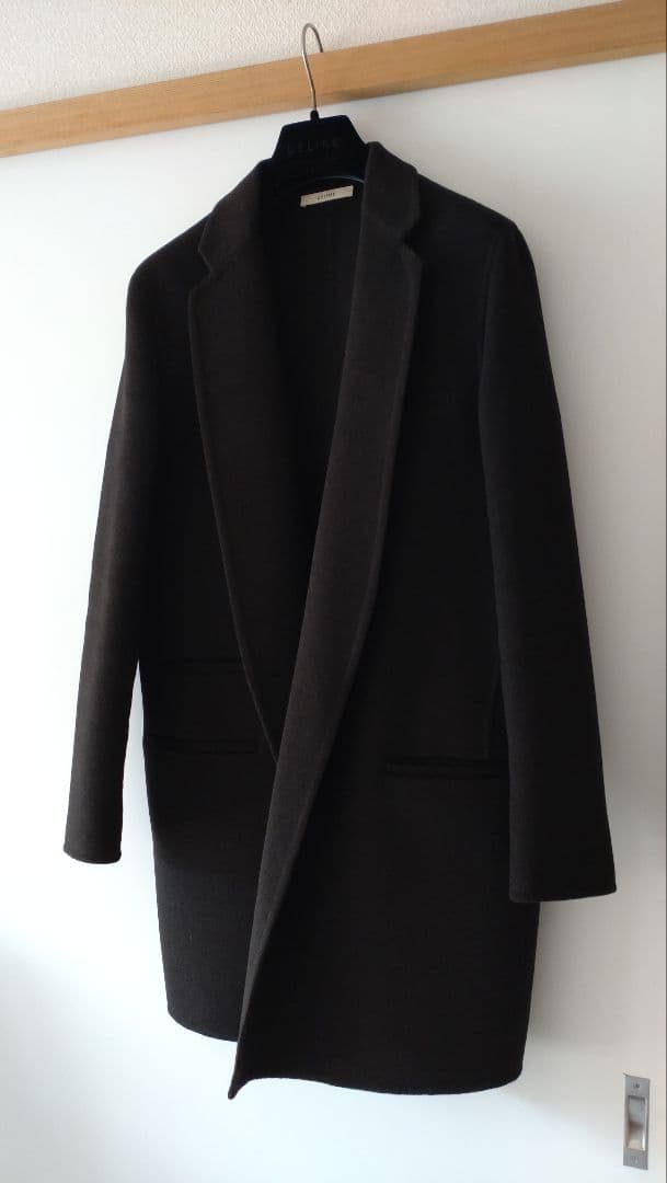 celineセリーヌ　フィービー 初期 エッグクロンビー　ダークブラウン コート