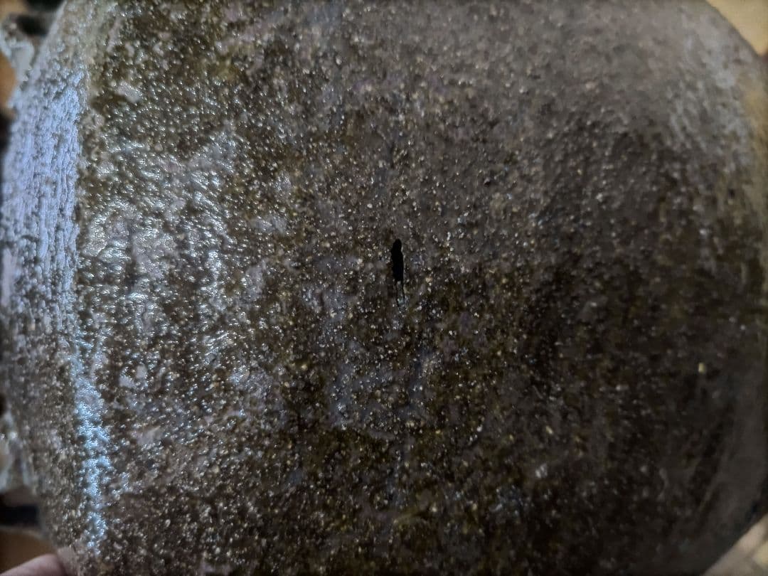 古唐津　叩き唐津　四耳壷　高26㎝　極薄作り1691ｇ