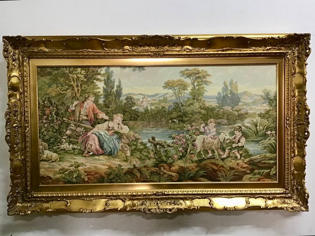 Yuta☆管347☆イタリア製☆アンティーク☆ゴブラン織☆超大型☆絵画