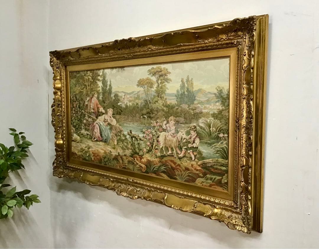 Yuta☆管347☆イタリア製☆アンティーク☆ゴブラン織☆超大型☆絵画