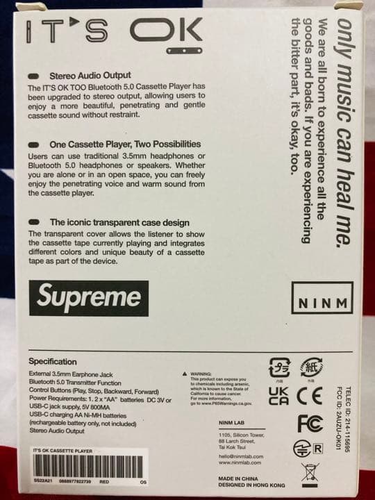 小物 Supreme IT'S OK TOO Cassette Player