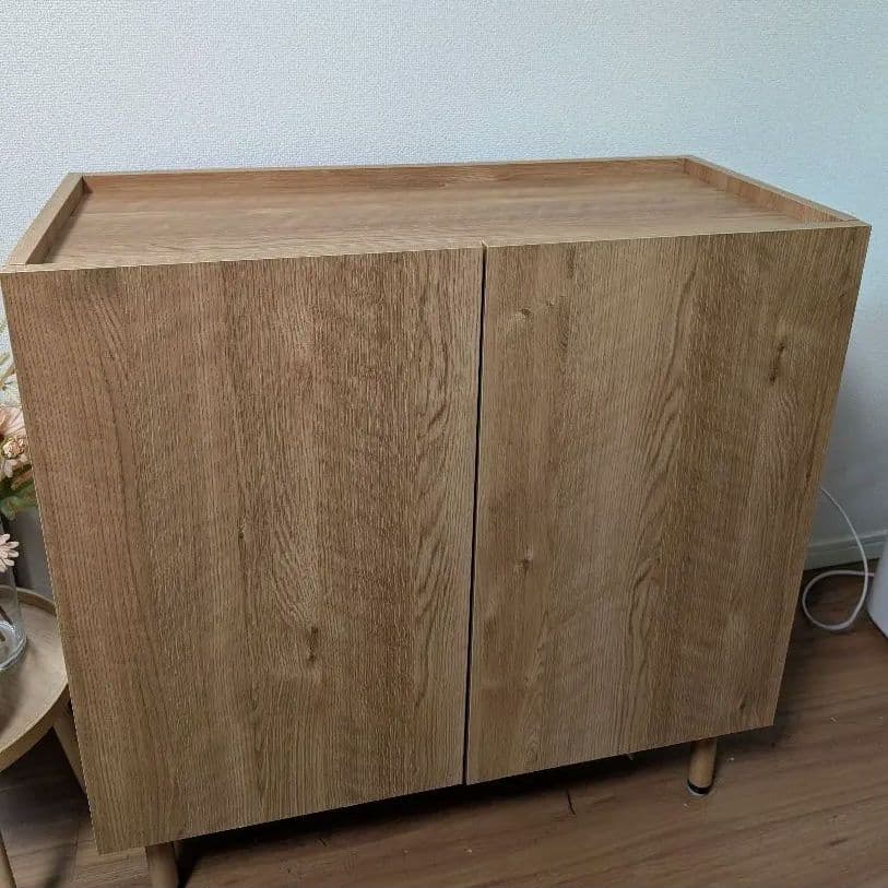 12/20まで 幅80 サイドボード タップ収納付き 日本製 LOWYA