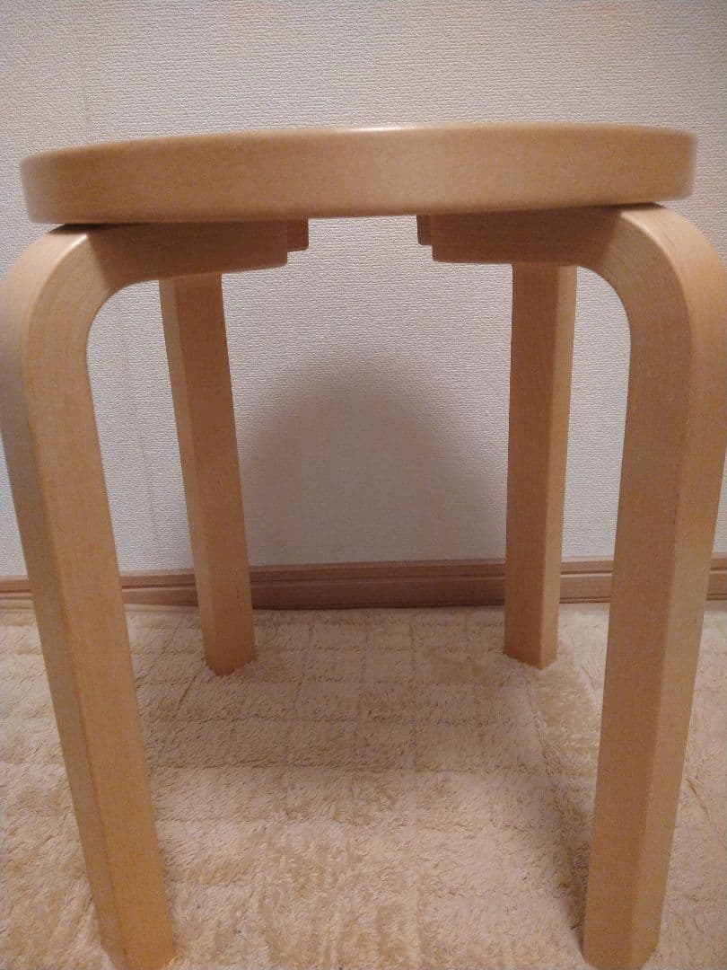 無印良品 artek E60 スツール 4本脚 ブラウン