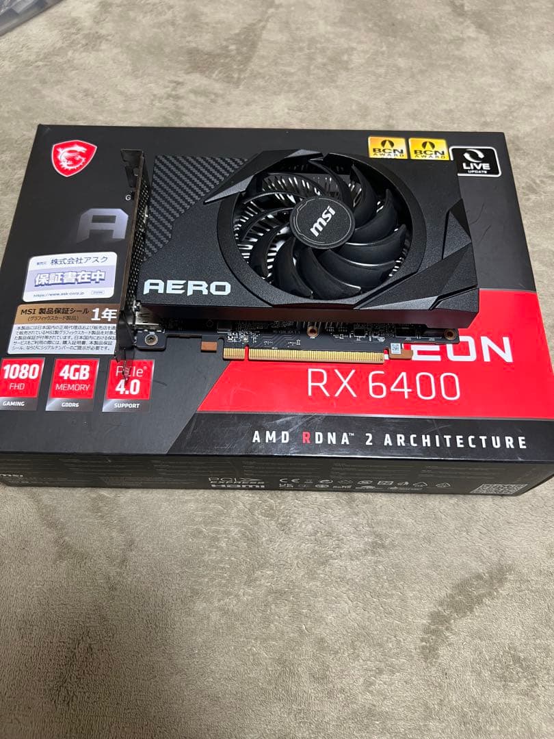 MSI Radeon RX 6400 AERO ITX 4GBグラフィックボード