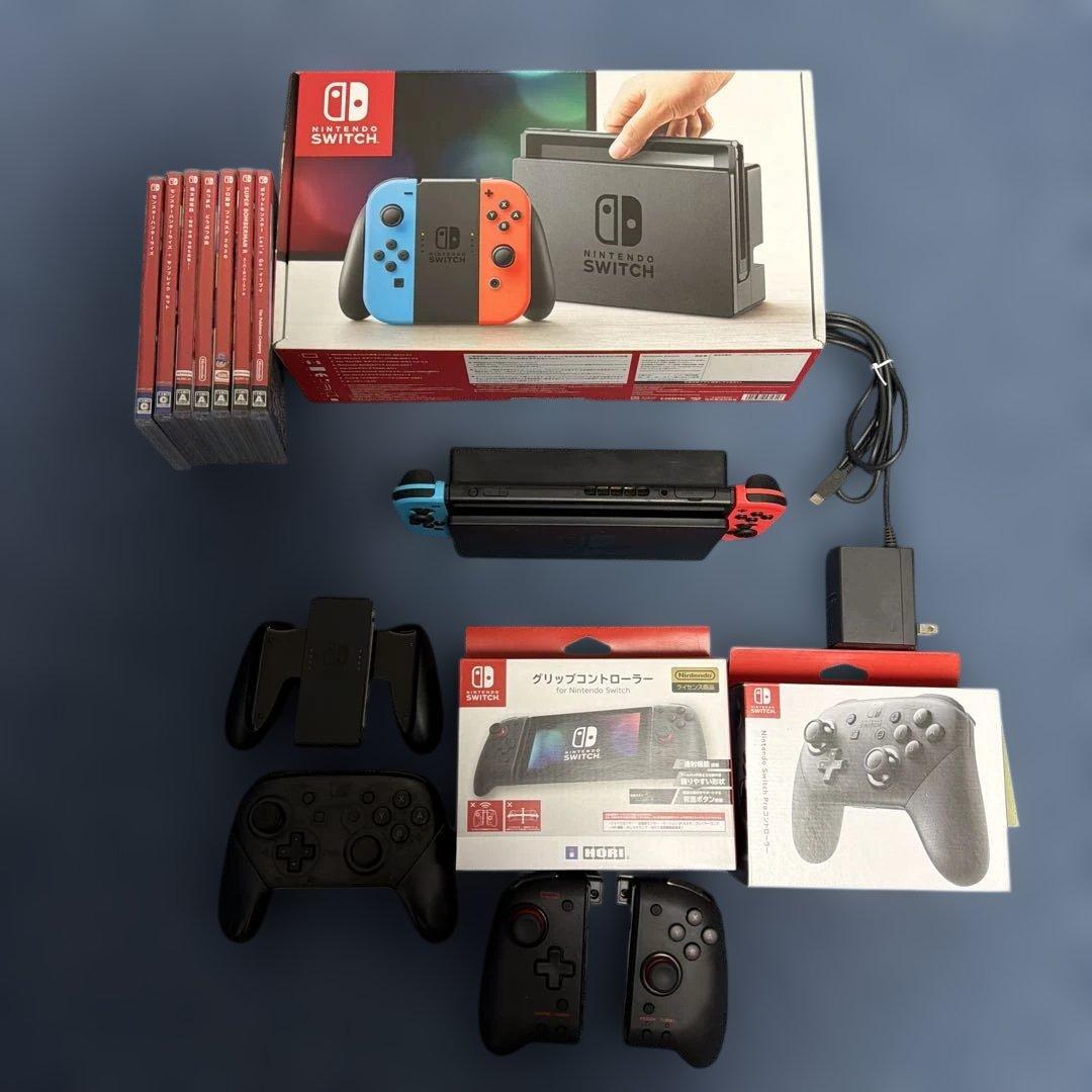 Nintendo Switch 本体 + 付属品 + ゲームソフト7本