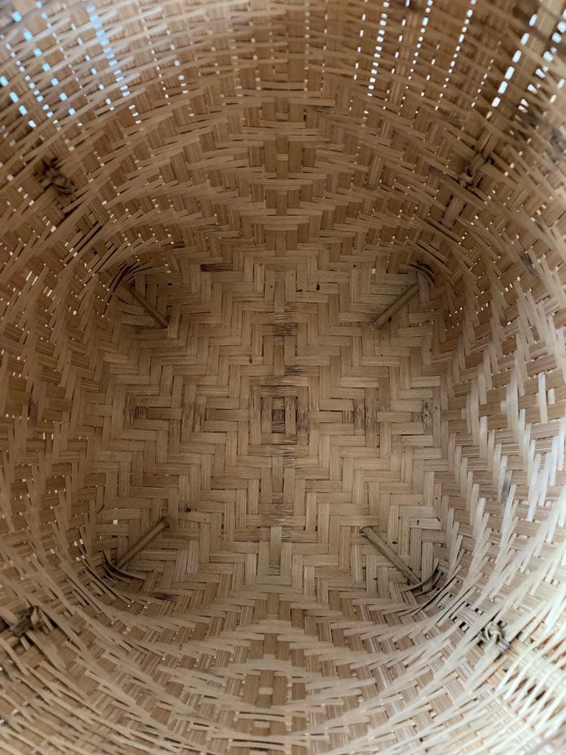 激レア！竹製 収納バスケット　 タイ北部　民族工芸品　美品！希少