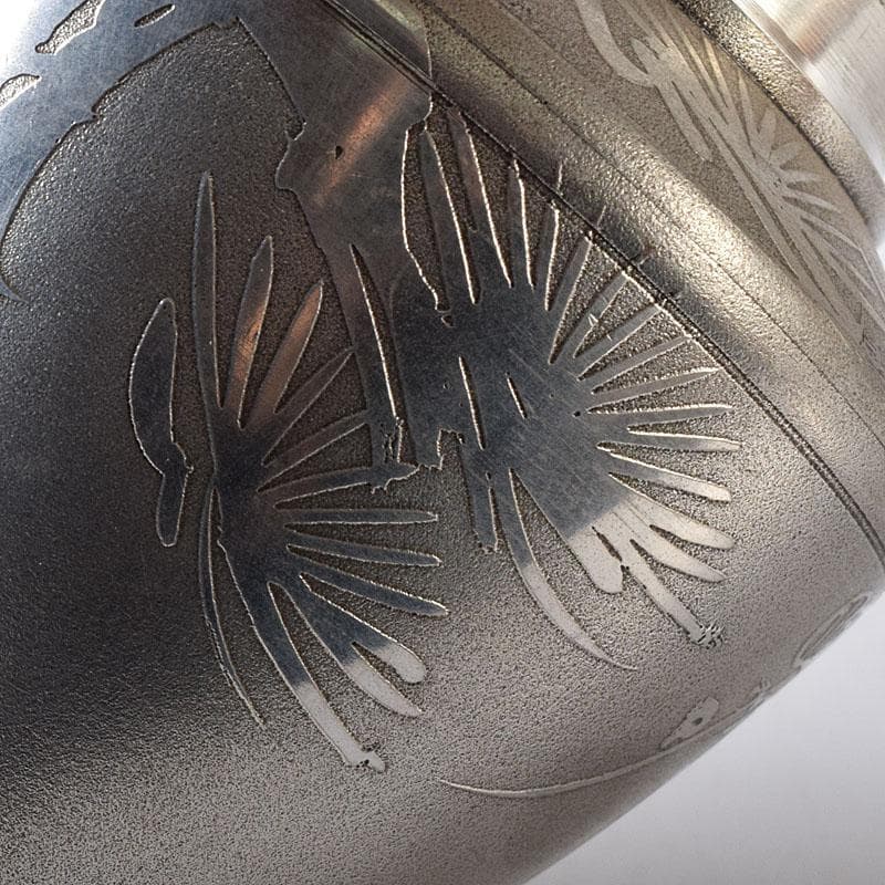 TM 　さつま岩切　正錫　松鶴文　茶壷　茶心壷　約350g　C　7729