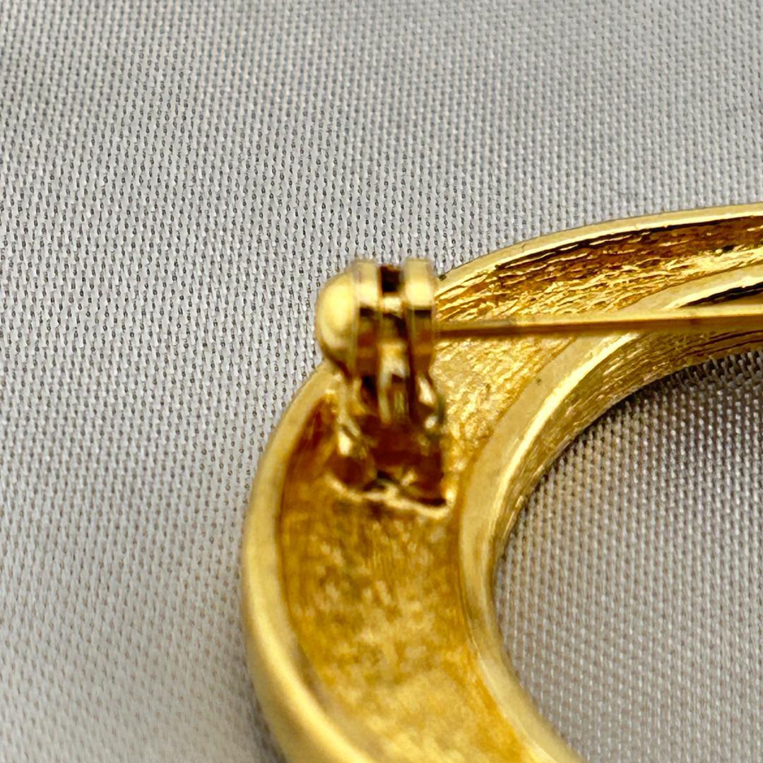 Christian Dior ディオール CDロゴ ラインストーン ブローチ