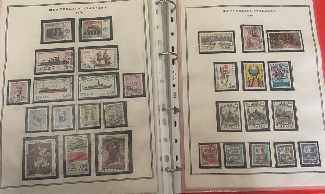(N38) 切手コレクション イタリアの238切手