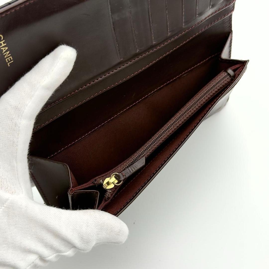 CHANEL【19番最高級美品】マトラッセ キャビアスキン 長財布 ゴールド金具
