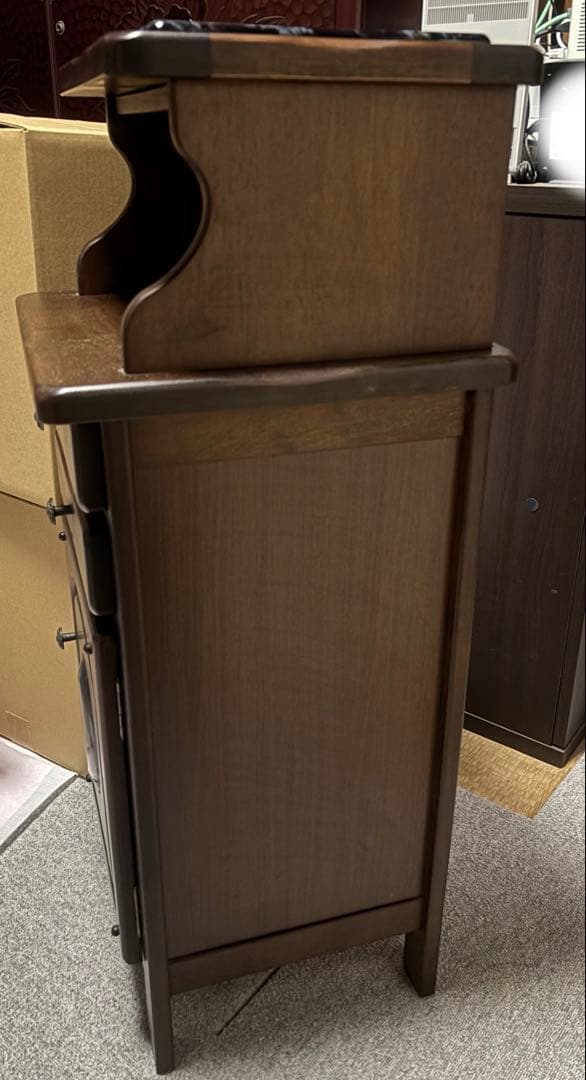 カリモク家具　電話台　ダークブラウン