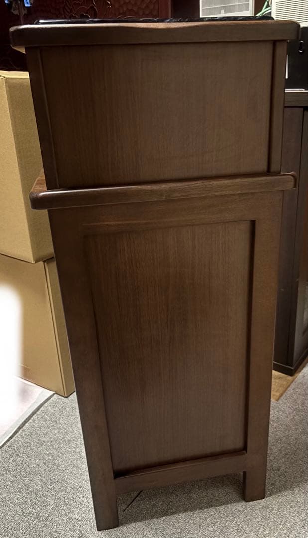 カリモク家具　電話台　ダークブラウン