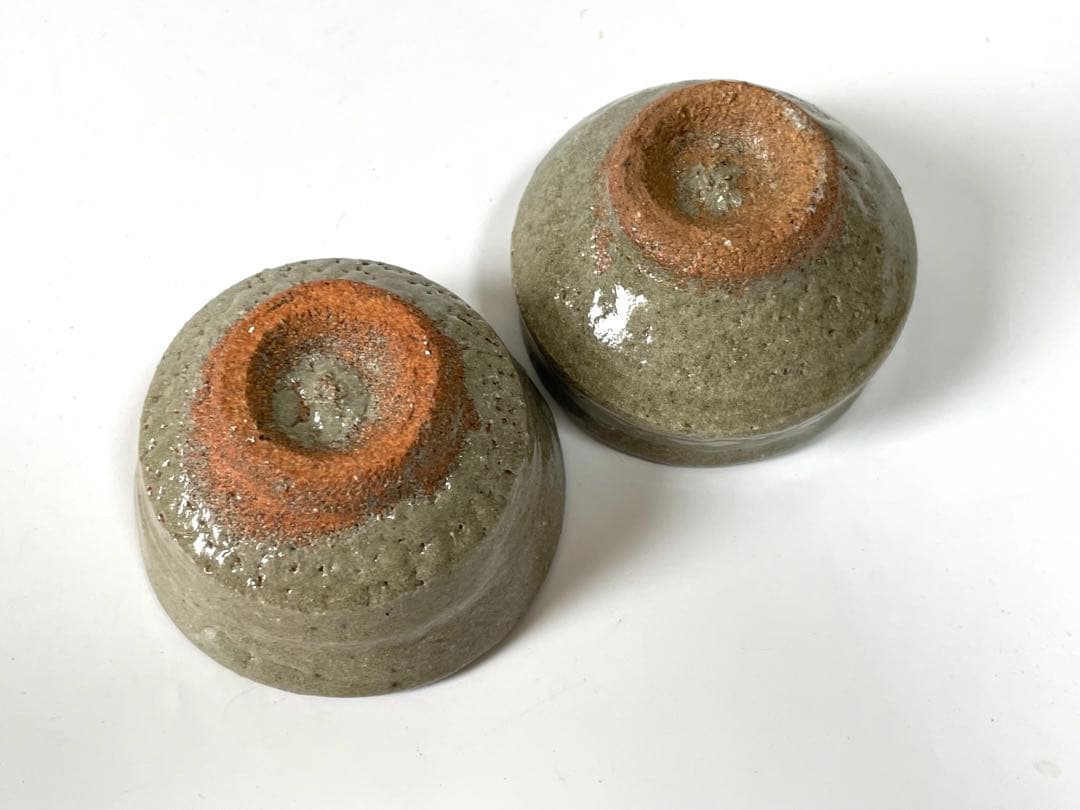 人間国宝　濱田庄司　浜田庄司　柿釉　鉄釉　酒器　徳利　盃　一対　共箱　トウキビ文