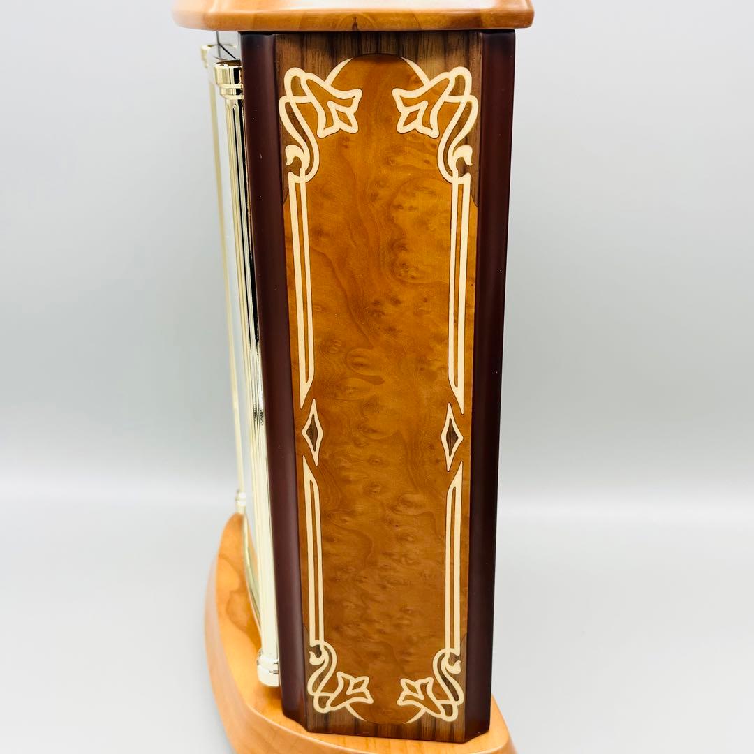 ［高級］SEIKO CLOCK EMBLEM 置き時計　HW595B 象嵌