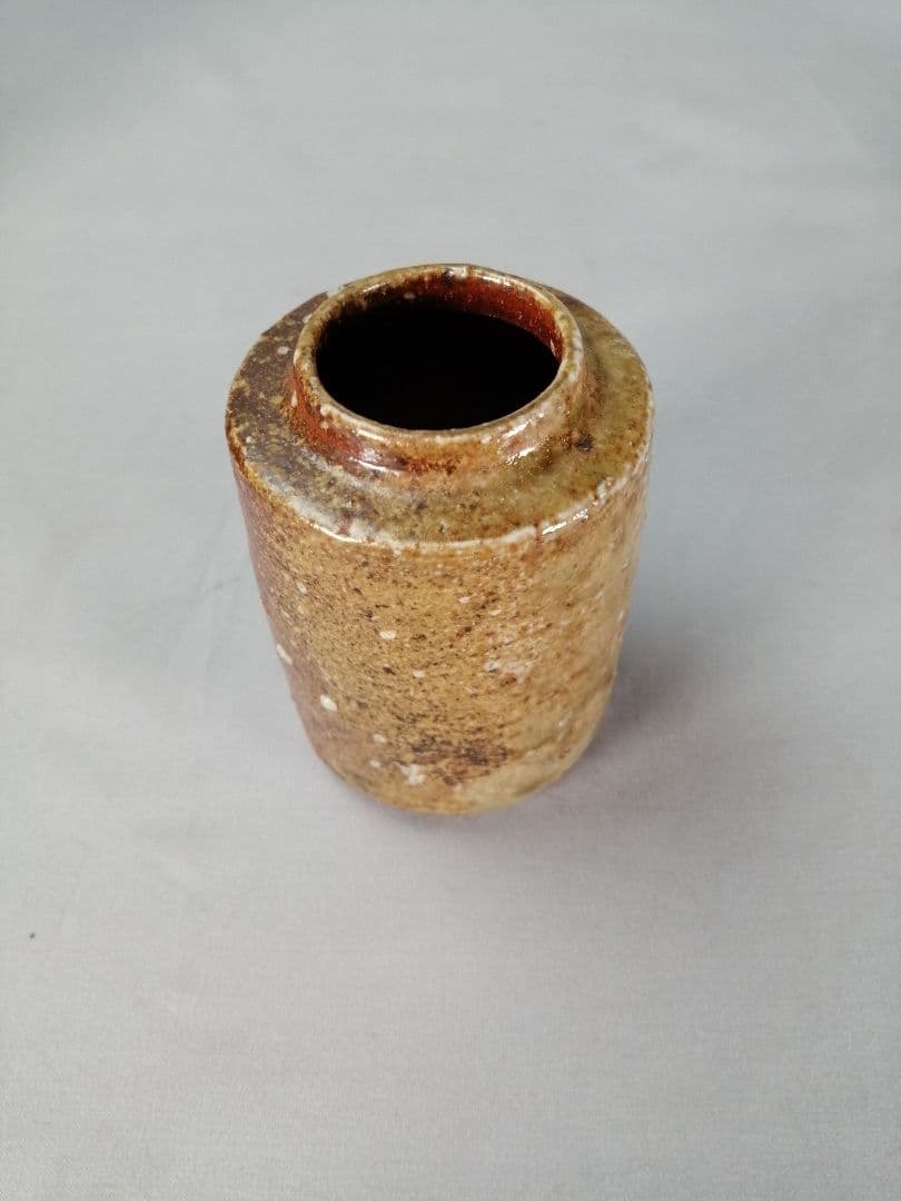 【茶事具】岐月造　信楽焼肩衝茶入　濃茶器　茶入れ252