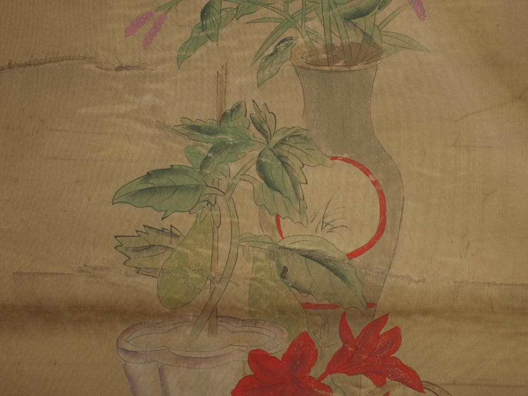 美术品 民間仕入れ品　中国明時代の人物図　肉筆絵　骨董品 BD282A13-2