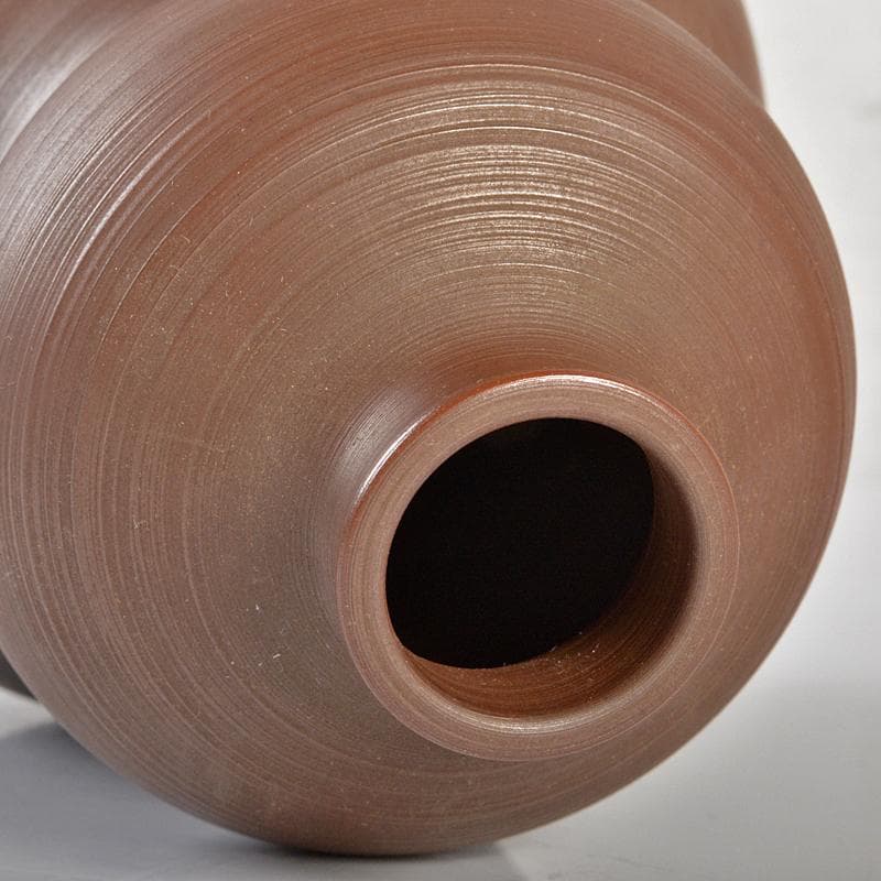 萬古焼　醉月陶苑　清水洋作　鶴文　瓢箪壷　共箱　V　R6578