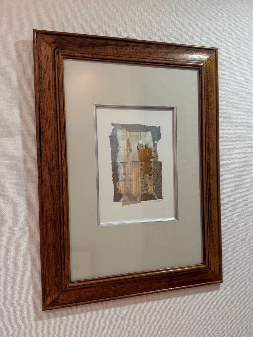 90's P.G. GRAVELE 金箔押し 抽象画 アート 額装 ヴィンテージ