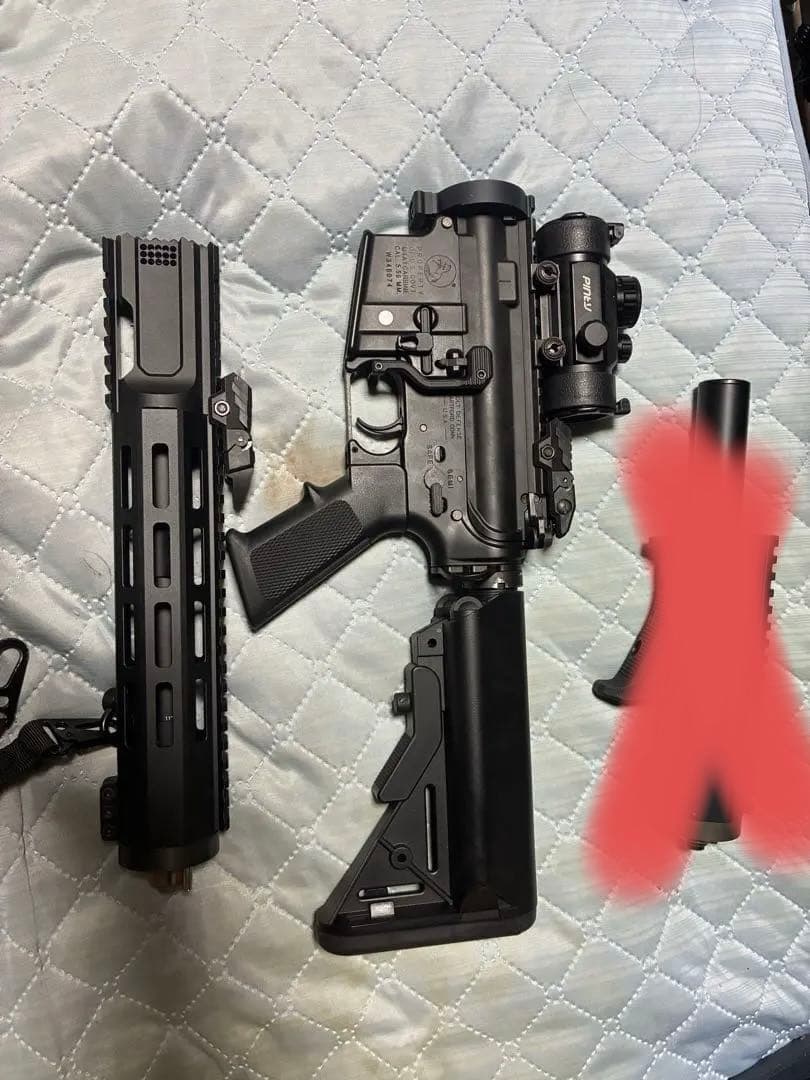 サバゲー引退品マガジン付き m4 ガスブロ qdシステム マガジン付き