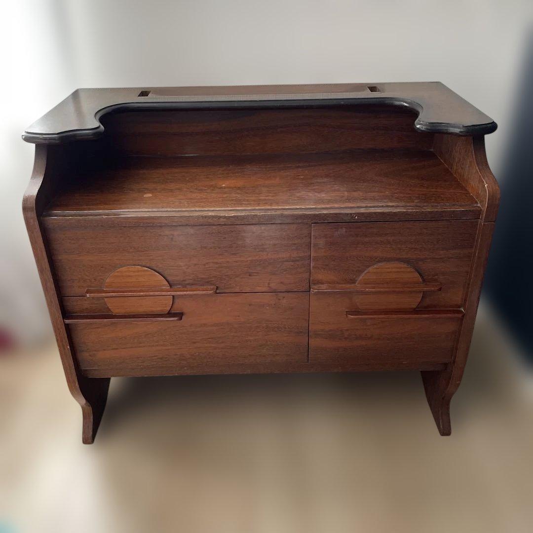 【大型配送料込】鏡台　三面鏡　ドレッサー　満月　雲