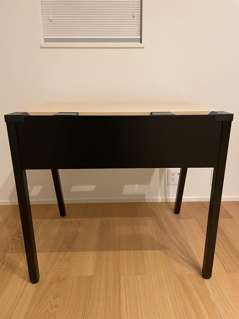 LEAN リーン／引き出し付き／W800×D600／天板ナチュラル／ブラック