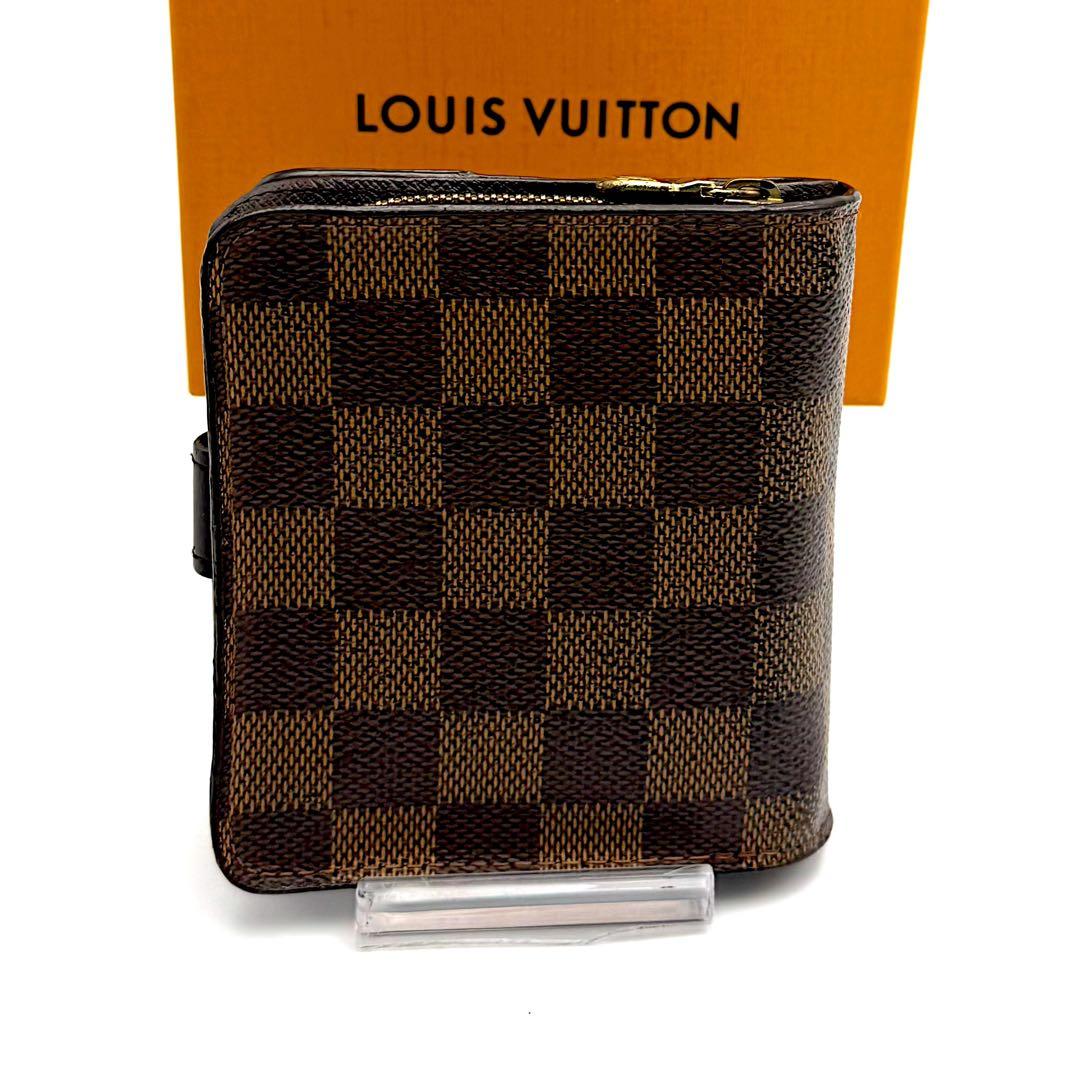 ルイヴィトン ダミエ コンパクト ジップ 二つ折り財布