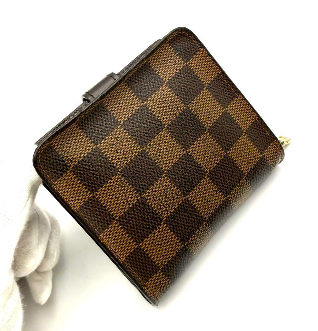 ルイヴィトン ダミエ コンパクト ジップ 二つ折り財布