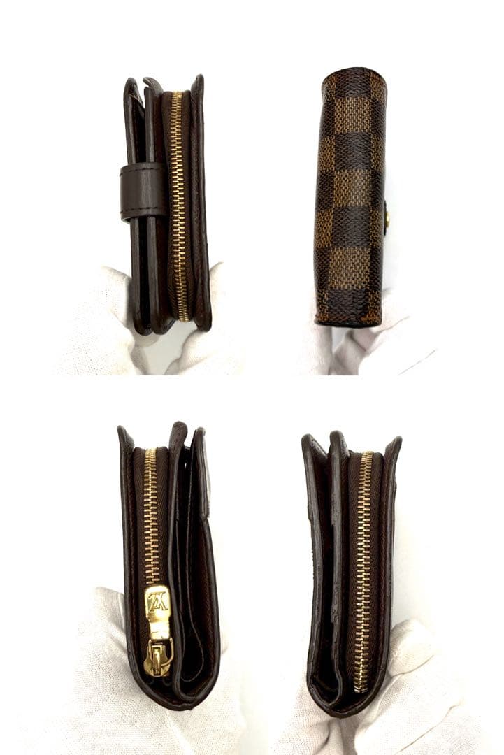 ルイヴィトン ダミエ コンパクト ジップ 二つ折り財布