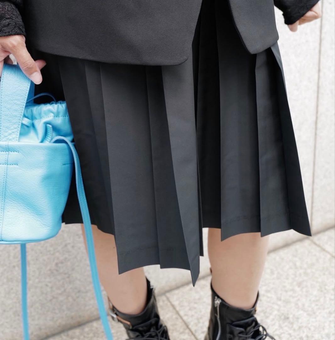 マチャット machatt タフタプリーツスカート（ブラック）