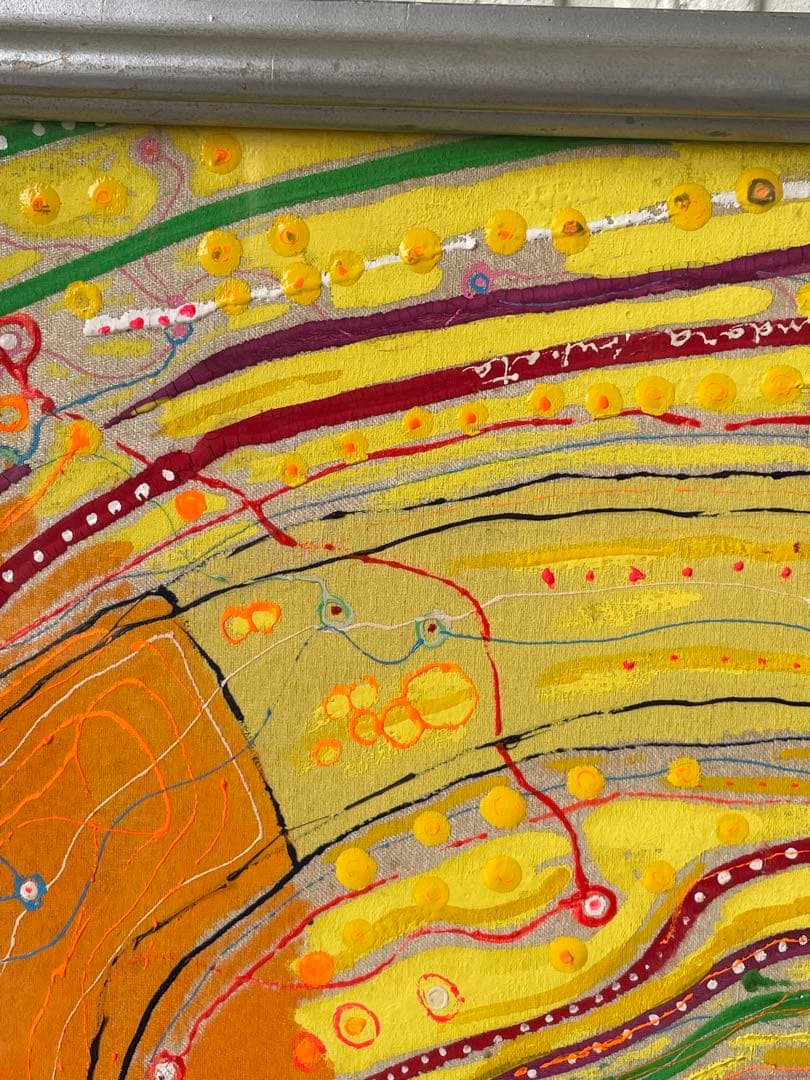 有方敏郎 mandara 油彩 抽象画 宇宙 銀河　太陽系 波紋　現代アート