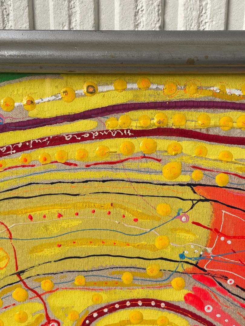 有方敏郎 mandara 油彩 抽象画 宇宙 銀河　太陽系 波紋　現代アート