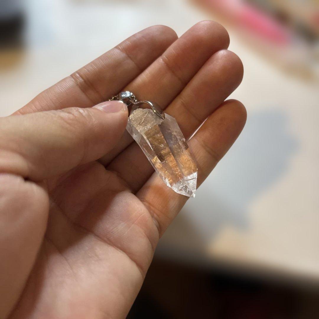 レムリアン水晶のネックレス！レムリアの記憶！すっごいパワー！特別な石！