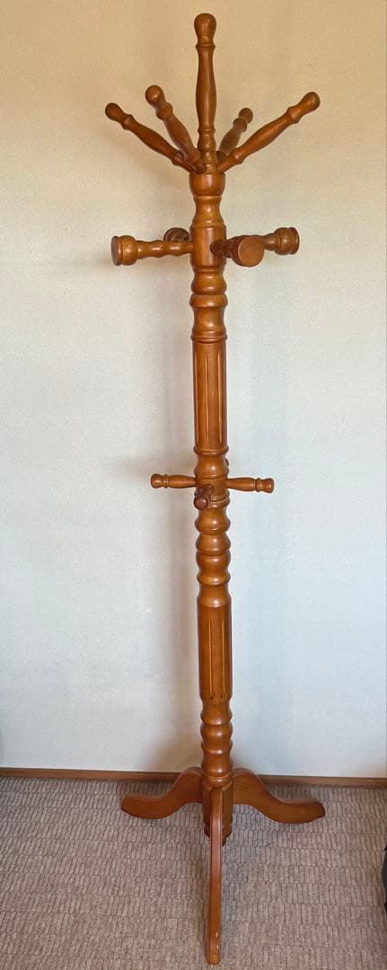 極太 ポールハンガー コートハンガー インテリア 木製 北欧 アンティーク