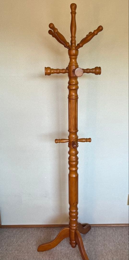 極太 ポールハンガー コートハンガー インテリア 木製 北欧 アンティーク