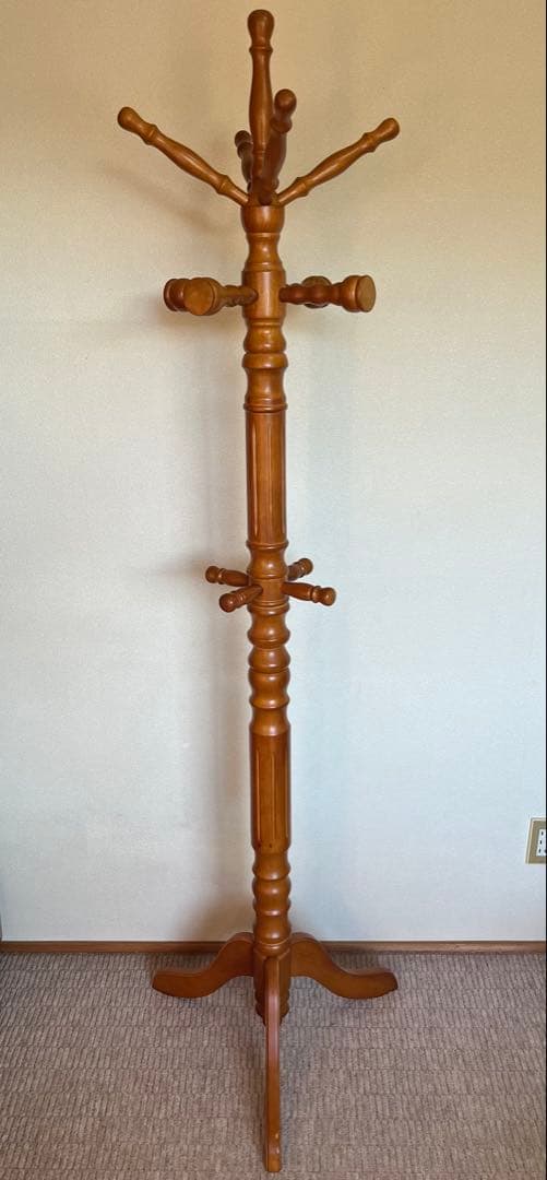 極太 ポールハンガー コートハンガー インテリア 木製 北欧 アンティーク