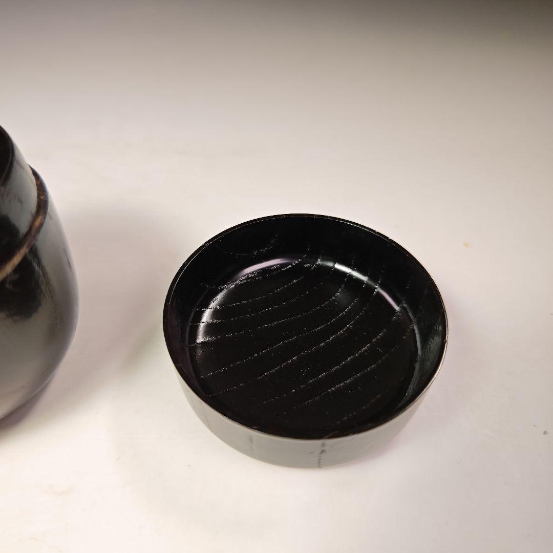 イ451 棗『桜井一良作』『唐子遊び　欅中棗　共箱』漆塗　茶道具