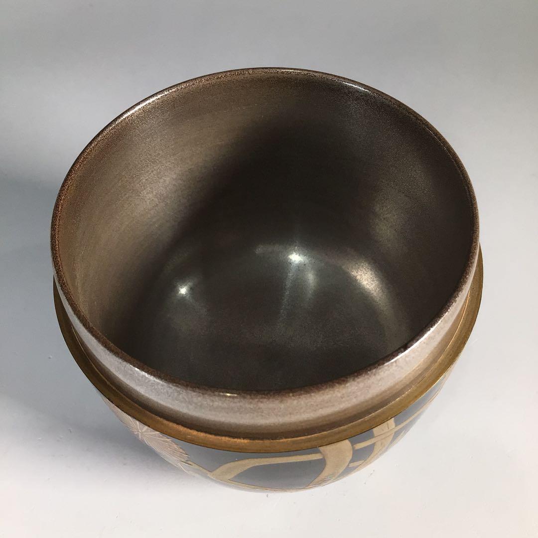 Ｎ１８７　大棗　『岡本漆専堂』『久田宗也　尋牛斎　箱書』『松竹梅蒔絵』　共箱