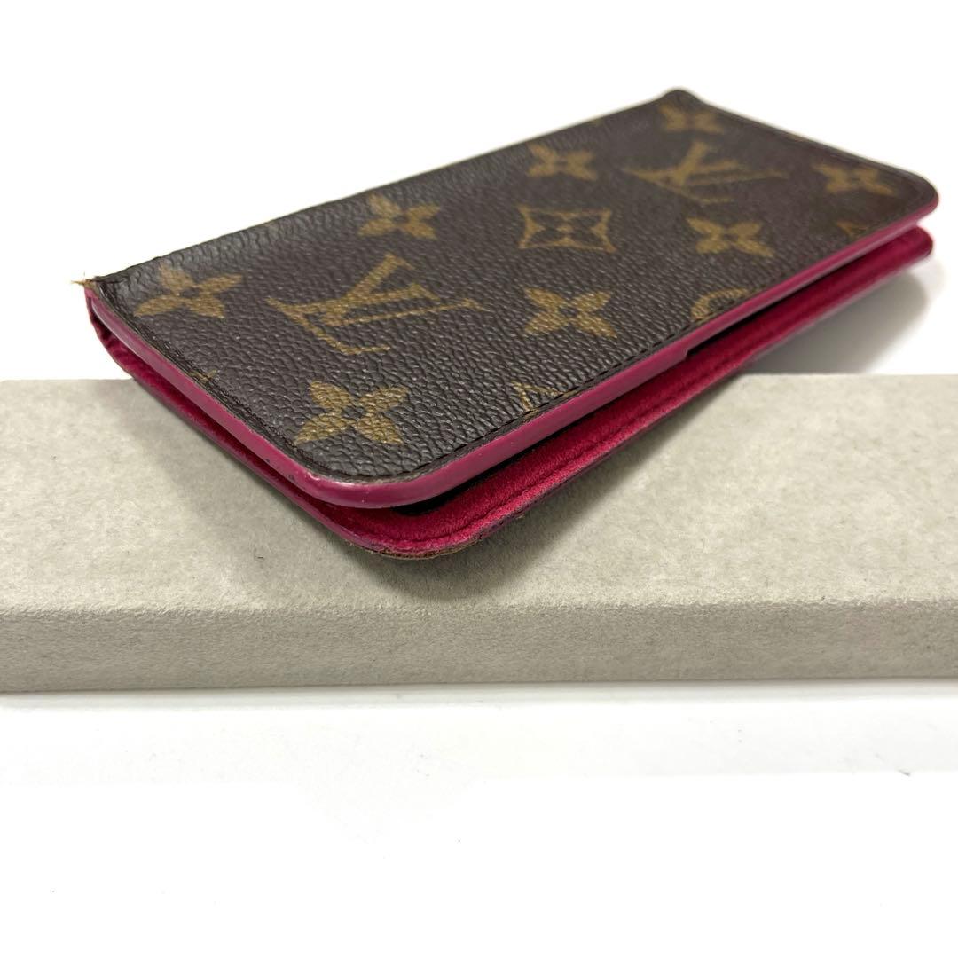 【正規品】ルイヴィトン　モノグラム　フォリオ　iPhone8 手帳型カバー