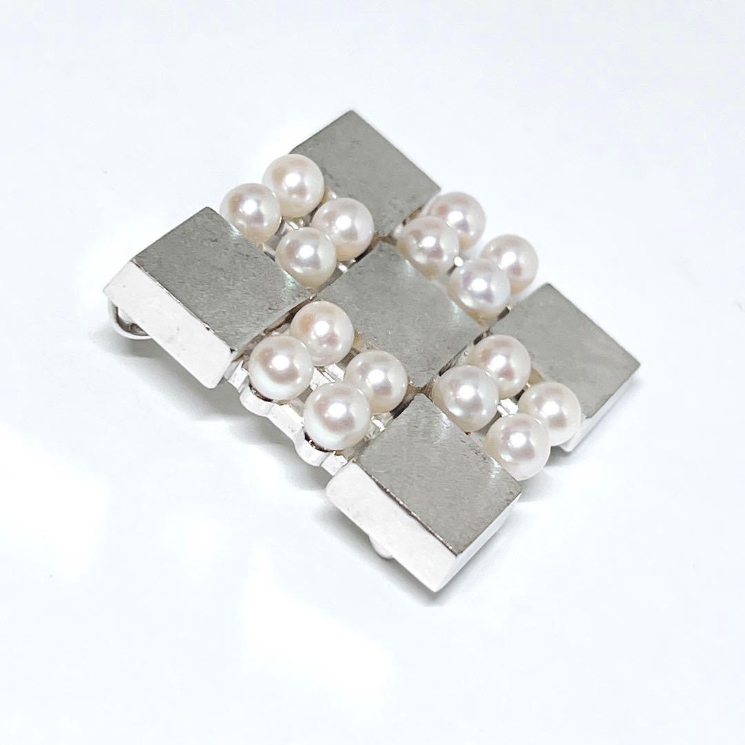 美品✨MIKIMOTOミキモト ベビーパール　ブローチ　ネックレス　スクエア