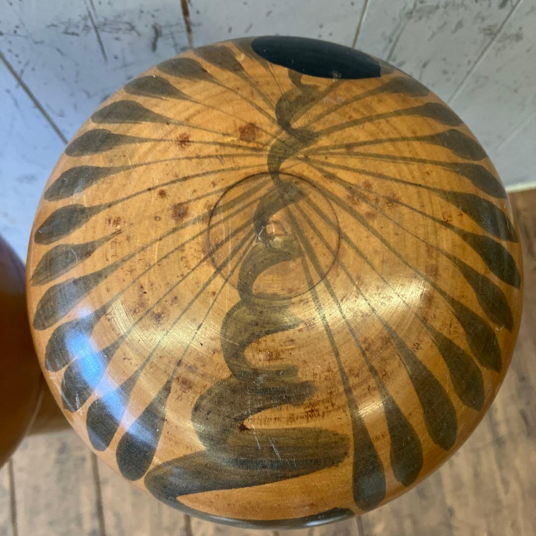 昭和レトロ 木製 大型こけし 小芥子 伝統工芸 工芸品 民芸品 置物セット ペア