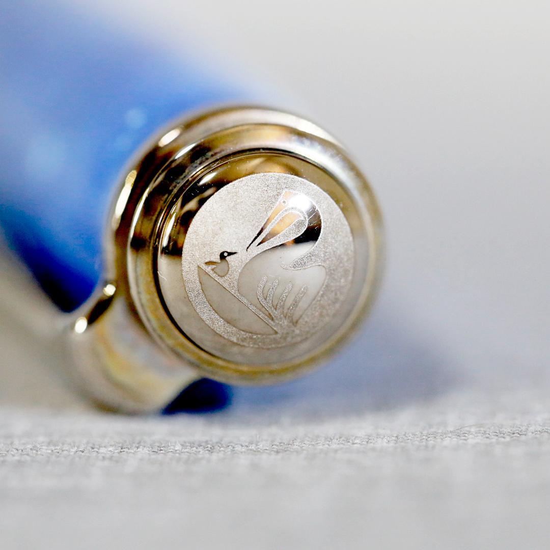 【限定品 極美品】ペリカン 万年筆 Ｍ８０５ ヴァイブラントブルー