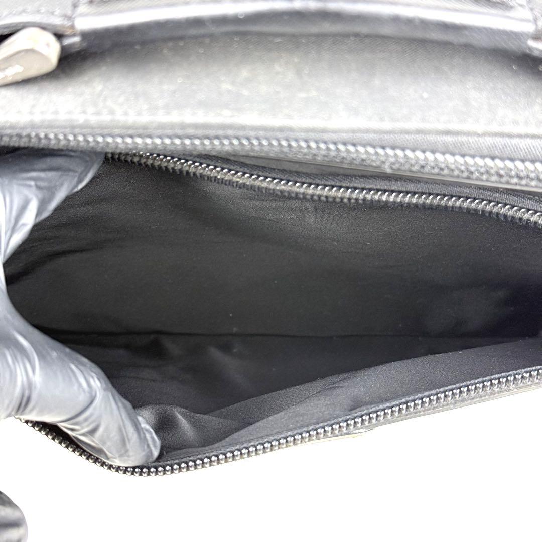 PRADA ビジネスバッグ 2way テスートナイロン レザー 三角ロゴ 黒