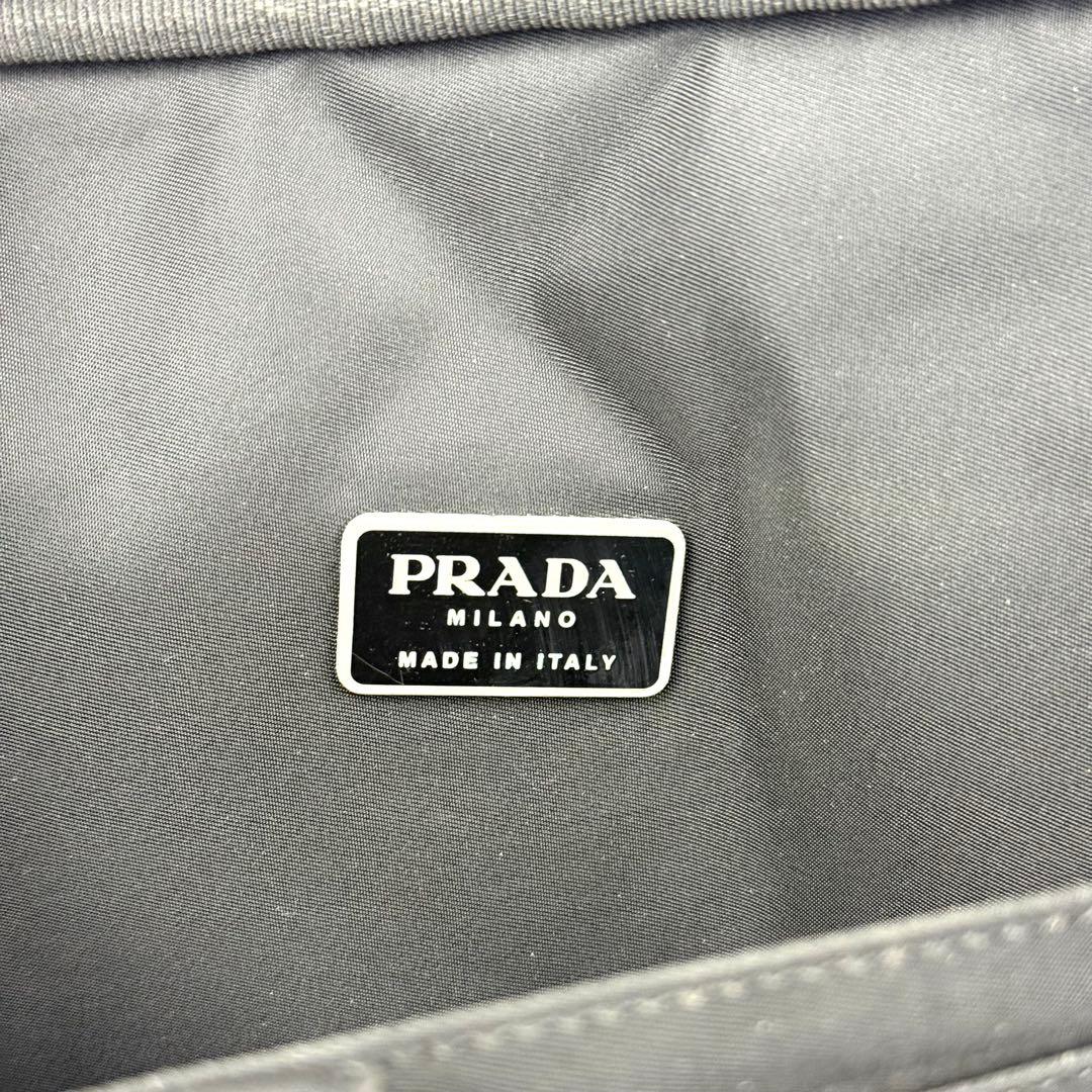 PRADA ビジネスバッグ 2way テスートナイロン レザー 三角ロゴ 黒