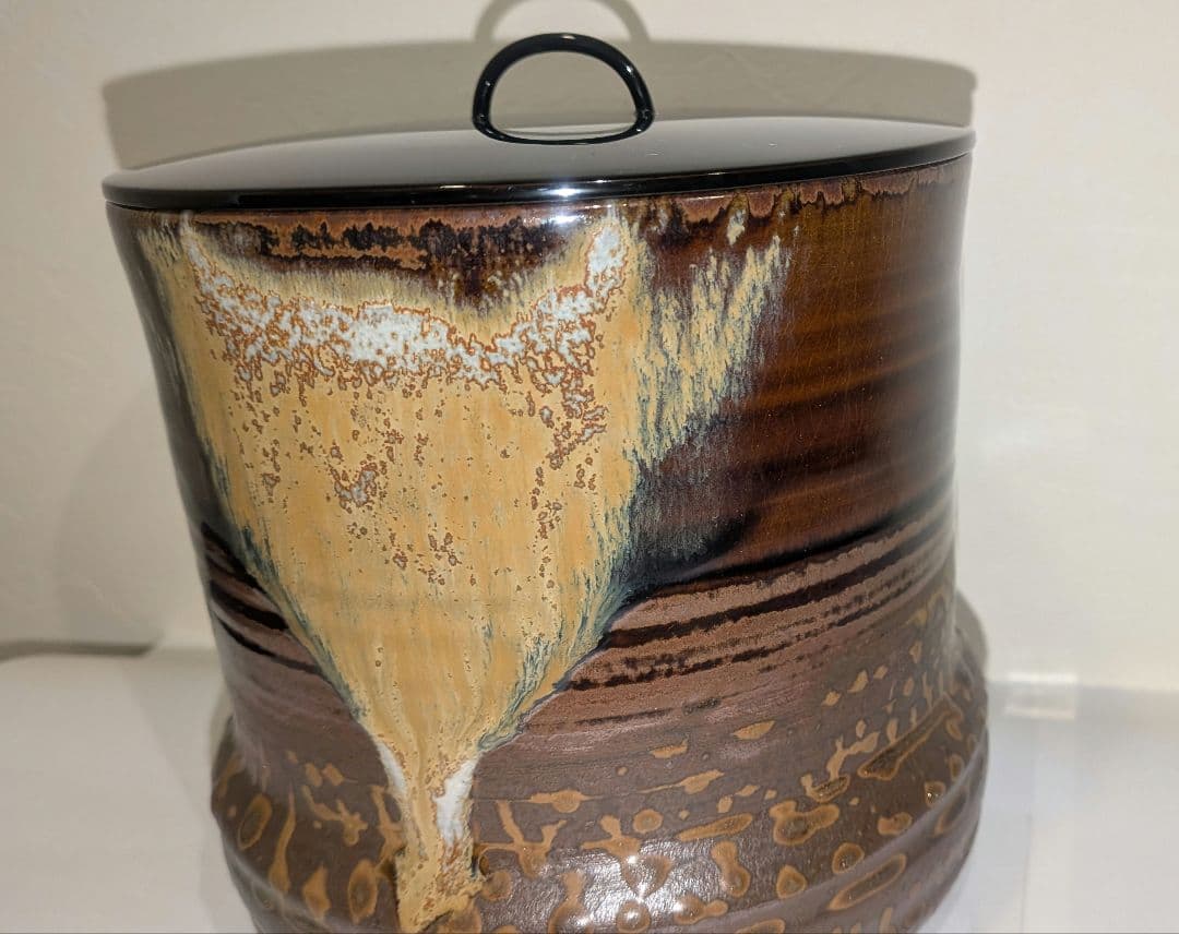 『鬼丸碧山』高取焼　水指　雪山窯　茶道具　共箱共布