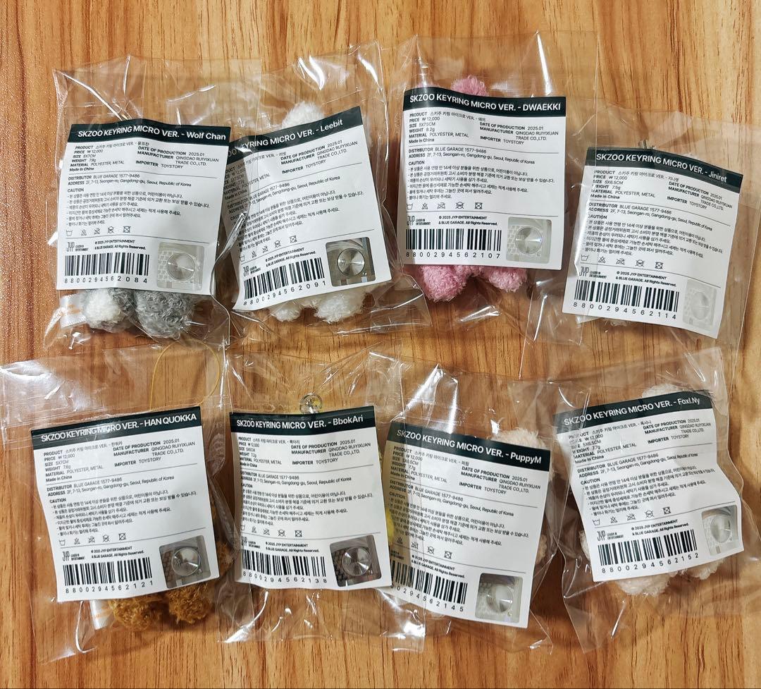 stray kids 5'CLOCK skzooマイクロキーリングコンプ